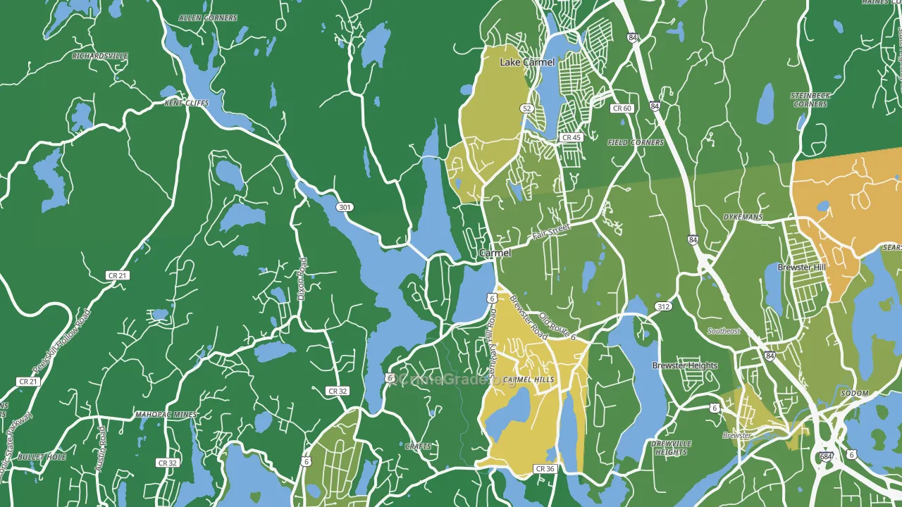 Carmel, NY Map of Drug-Related Crime Rates