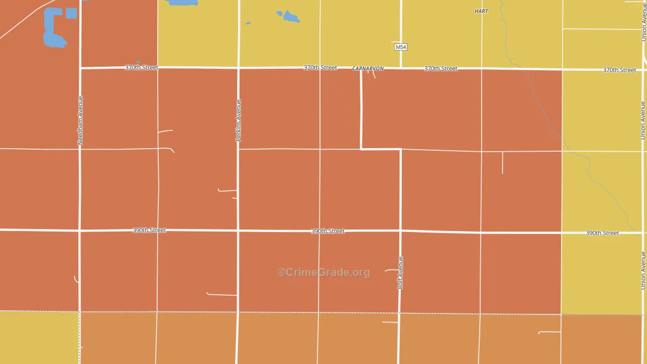 Carnarvon, IA Map of Drug-Related Crime Rates