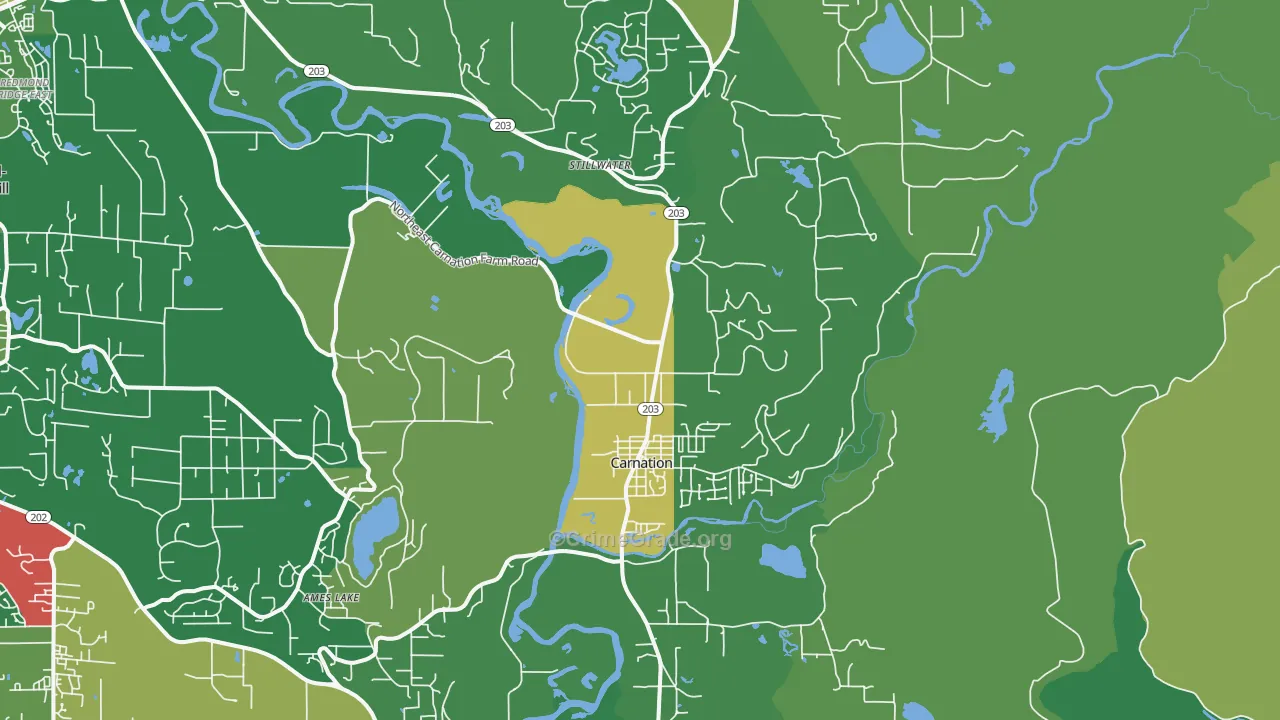 Carnation, WA Map of Drug-Related Crime Rates