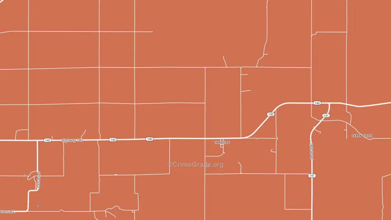 Carneiro, KS Map of Drug-Related Crime Rates