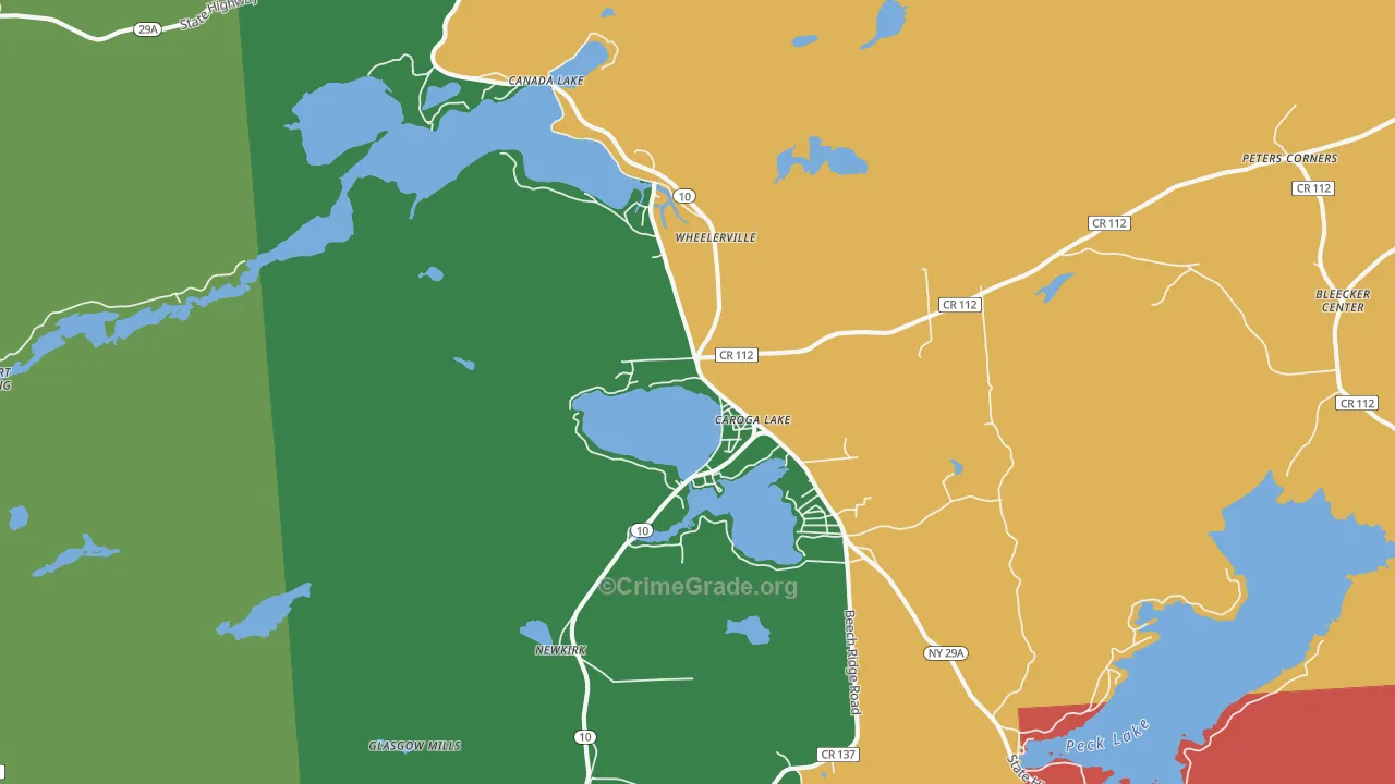 Caroga Lake, NY Map of Drug-Related Crime Rates