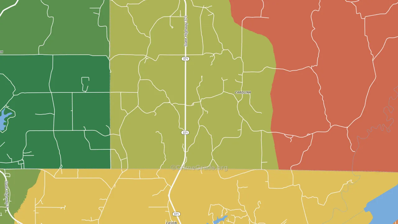 Carolina, MS Map of Drug-Related Crime Rates
