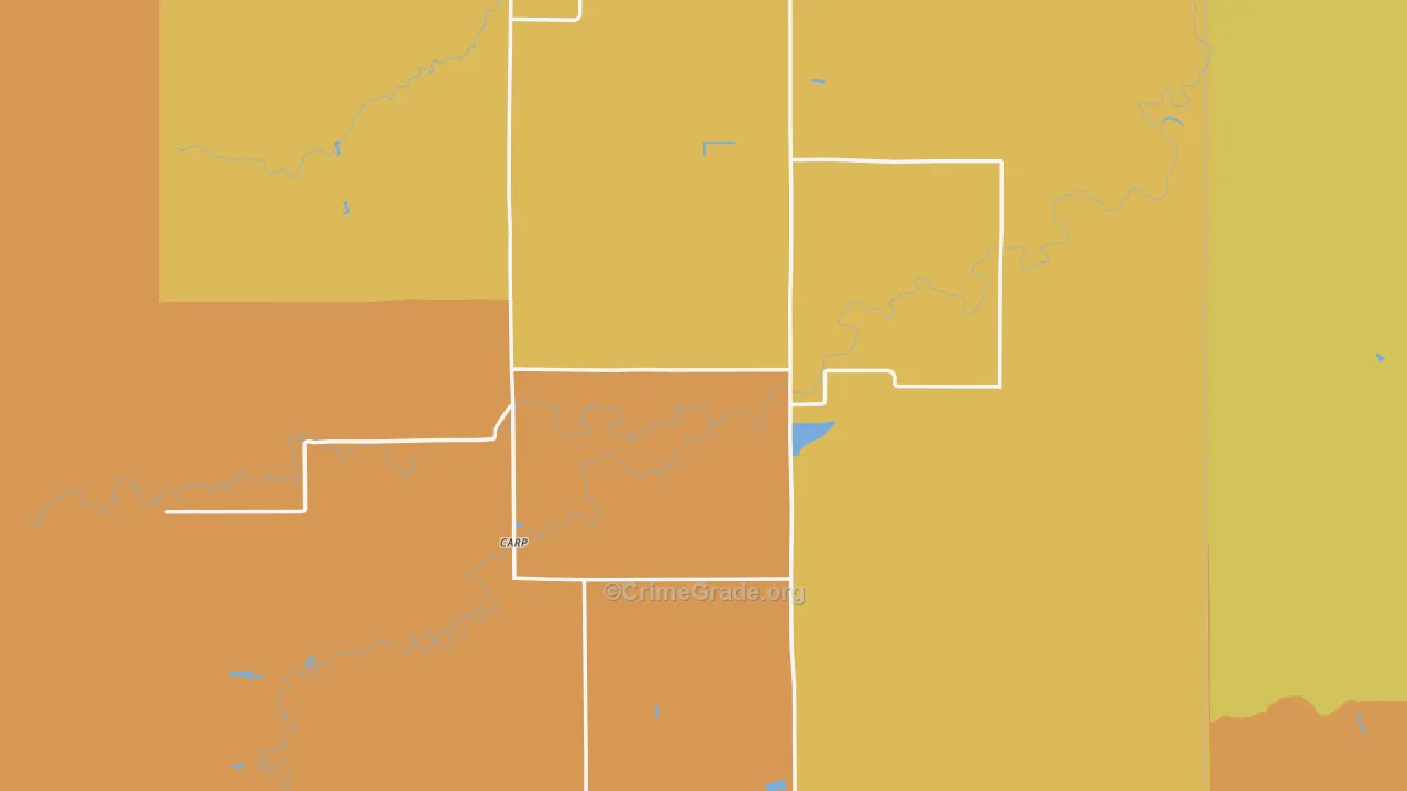 Carp, MN Map of Drug-Related Crime Rates