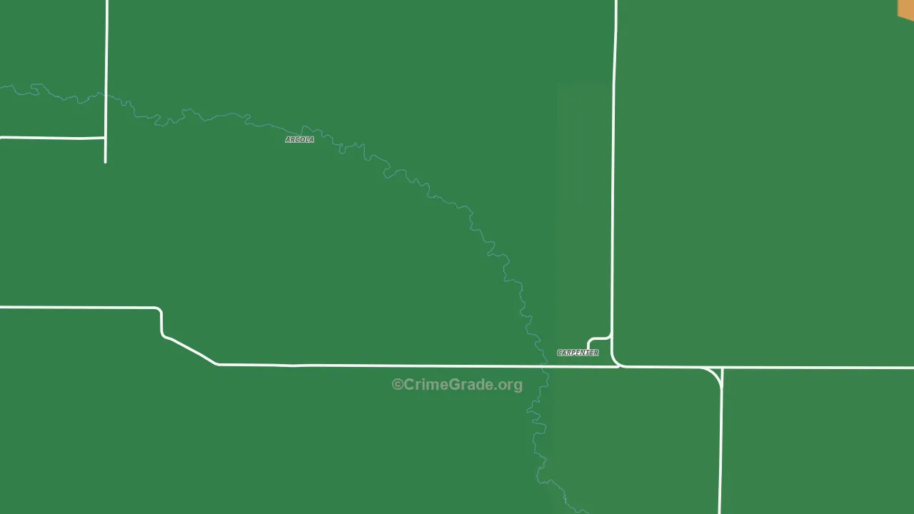 Carpenter, WY Map of Drug-Related Crime Rates