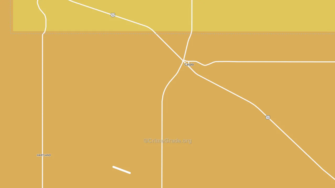 Carpio, ND Map of Drug-Related Crime Rates