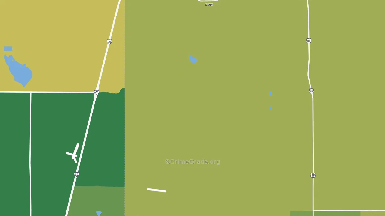 Carr, CO Map of Drug-Related Crime Rates