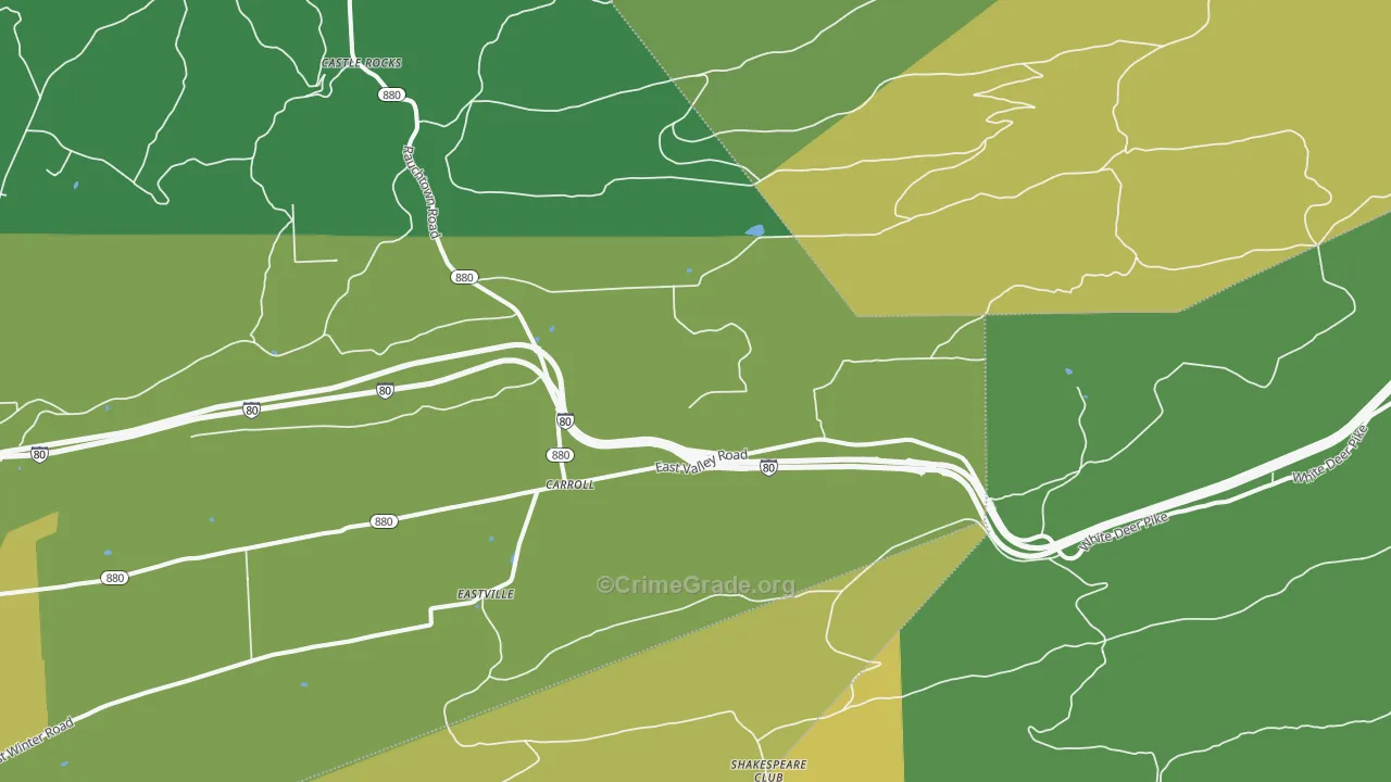 Carroll, PA Map of Drug-Related Crime Rates