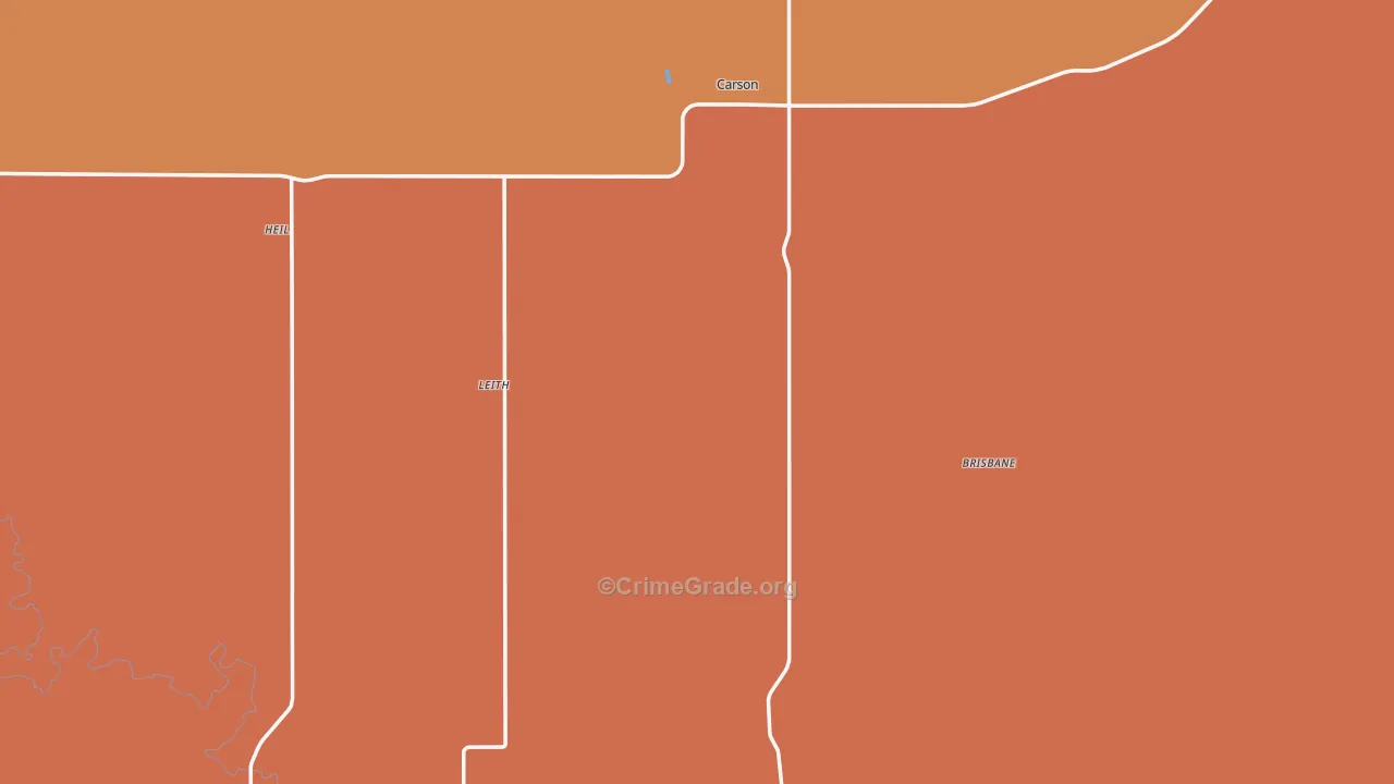 Carson, ND Map of Drug-Related Crime Rates