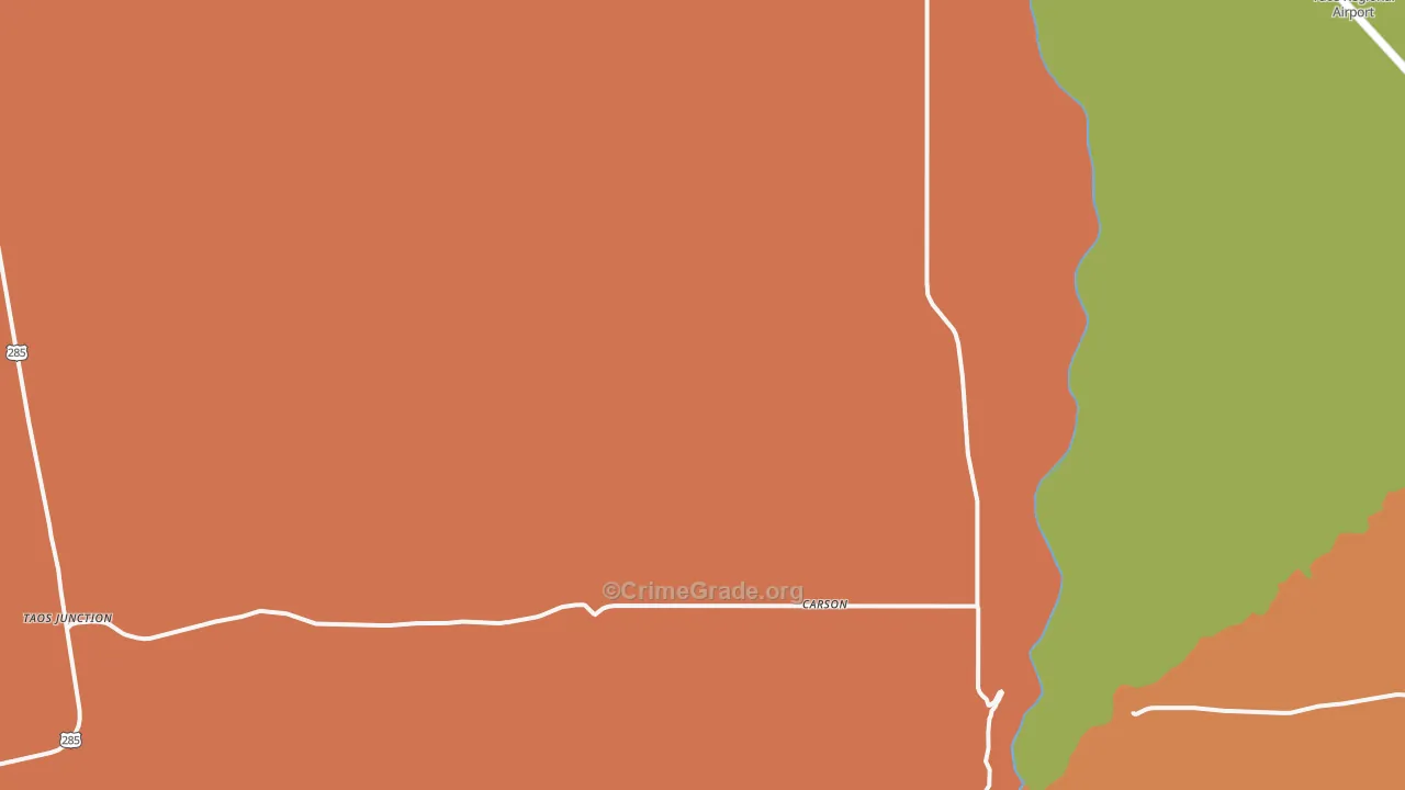 Carson, NM Map of Drug-Related Crime Rates