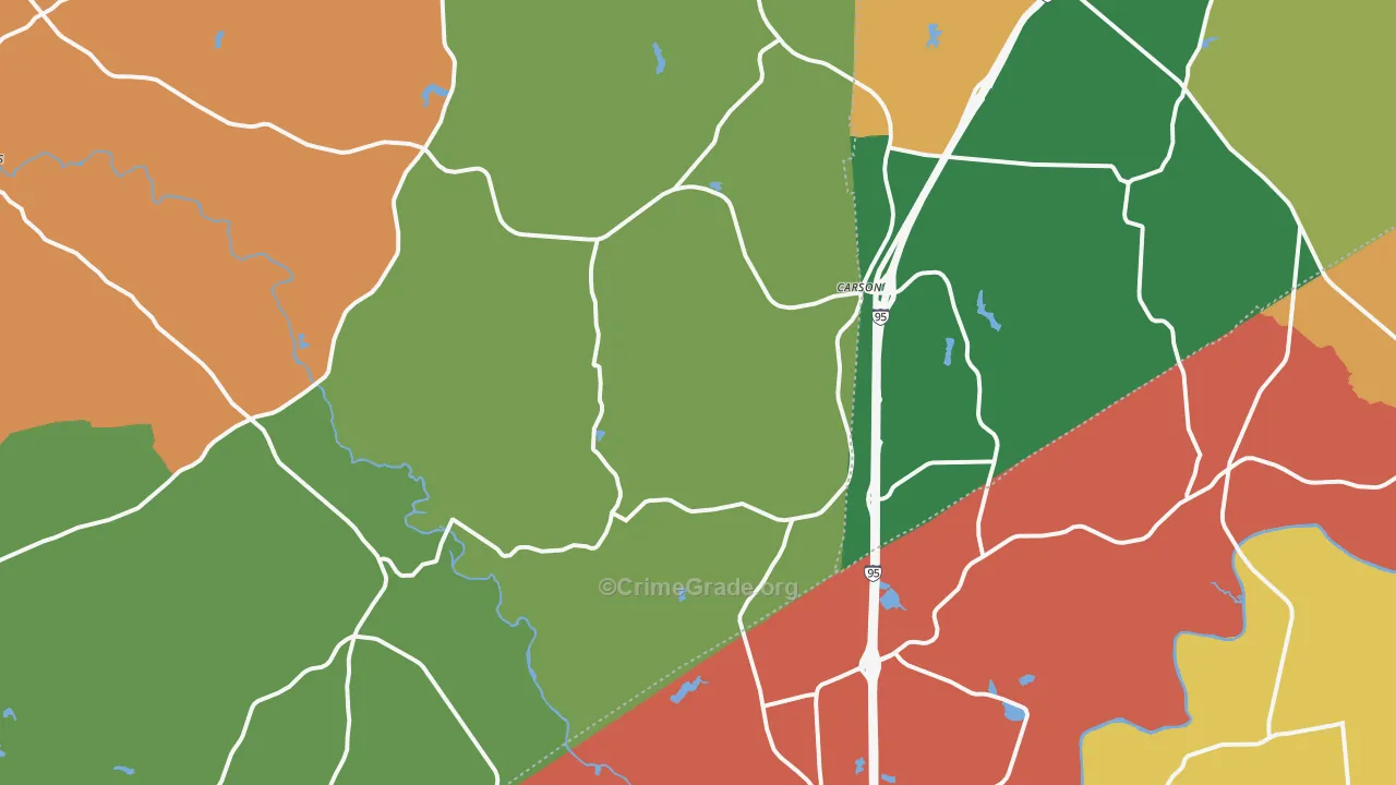 Carson, VA Map of Drug-Related Crime Rates