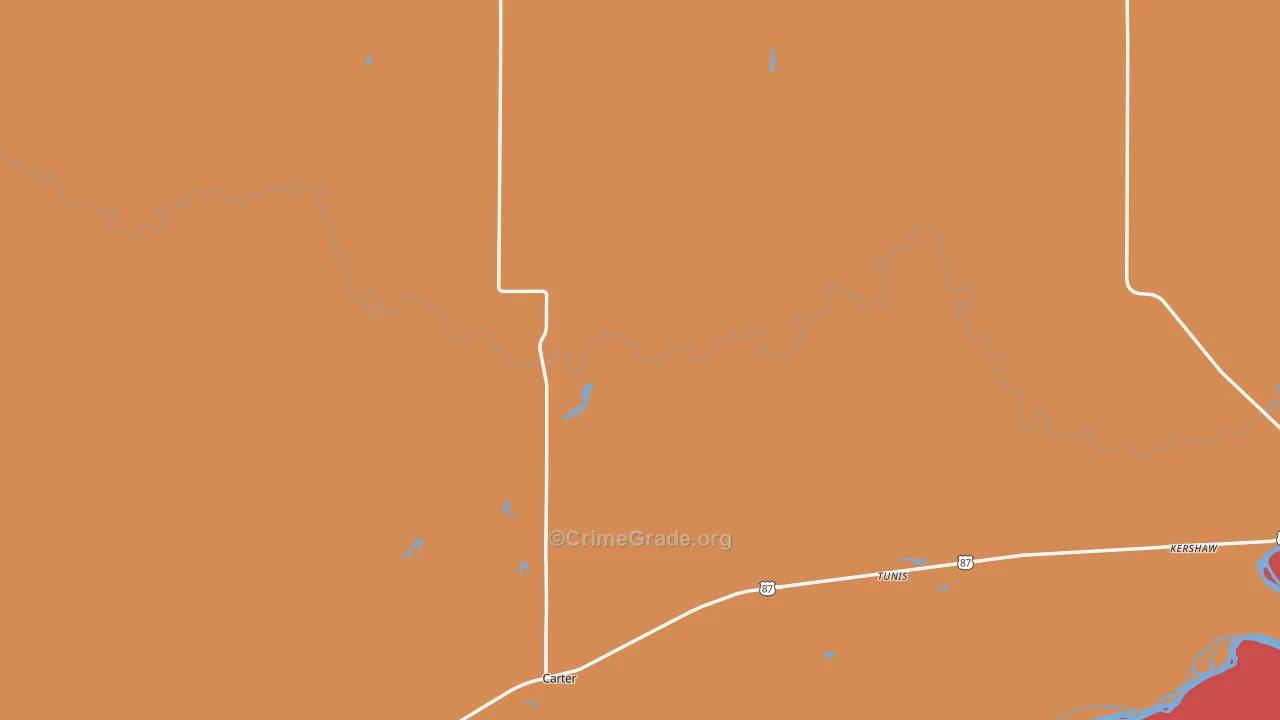 Carter, MT Map of Drug-Related Crime Rates