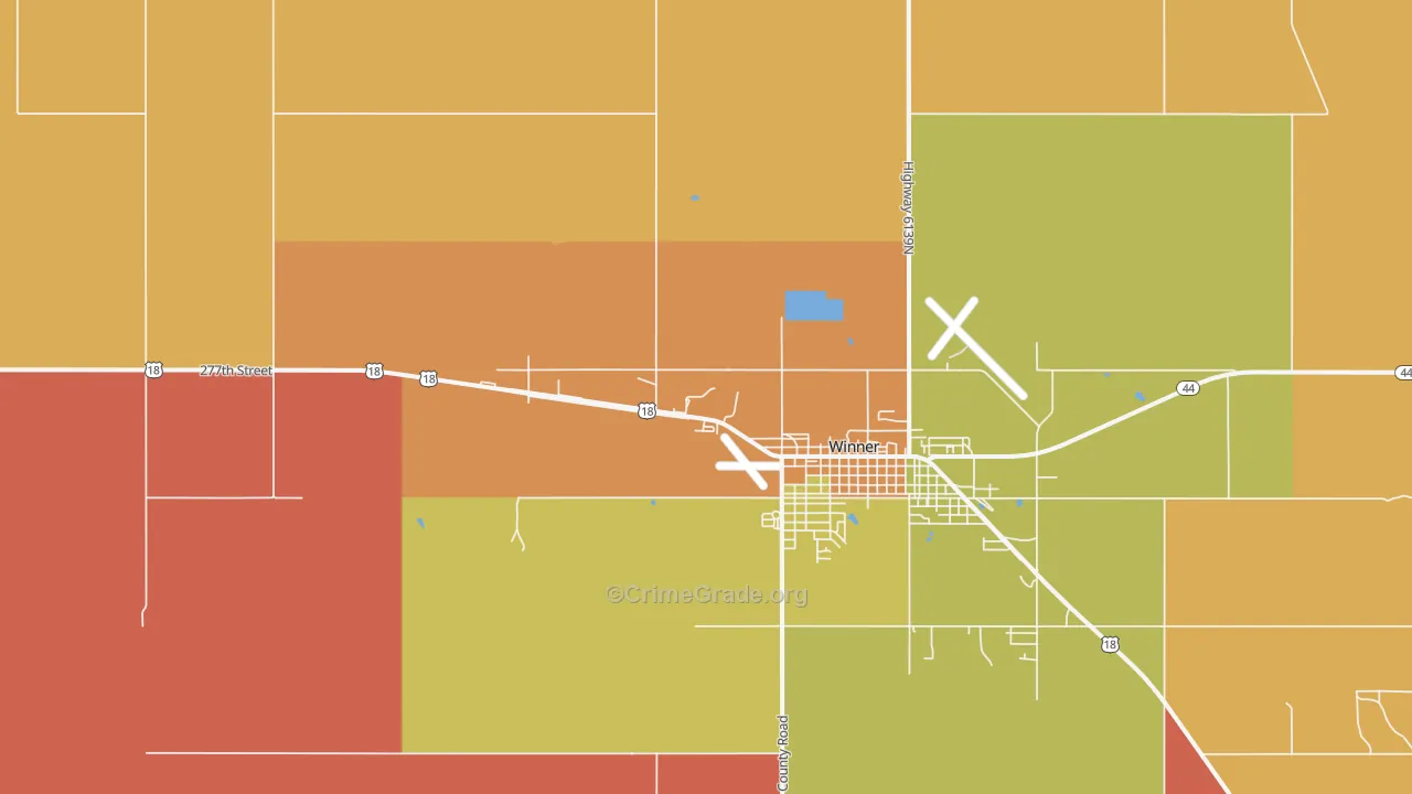 Carter, SD Map of Drug-Related Crime Rates