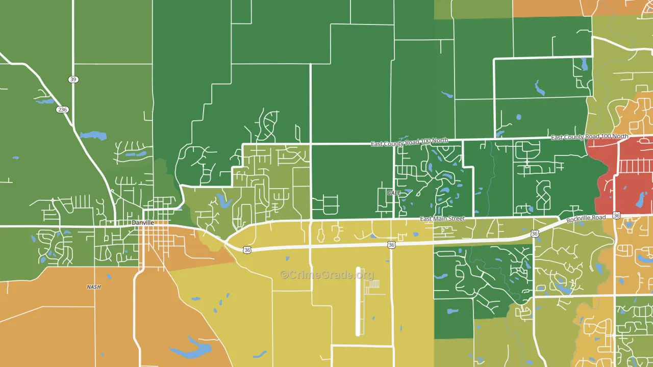 Cartersburg, IN Map of Drug-Related Crime Rates