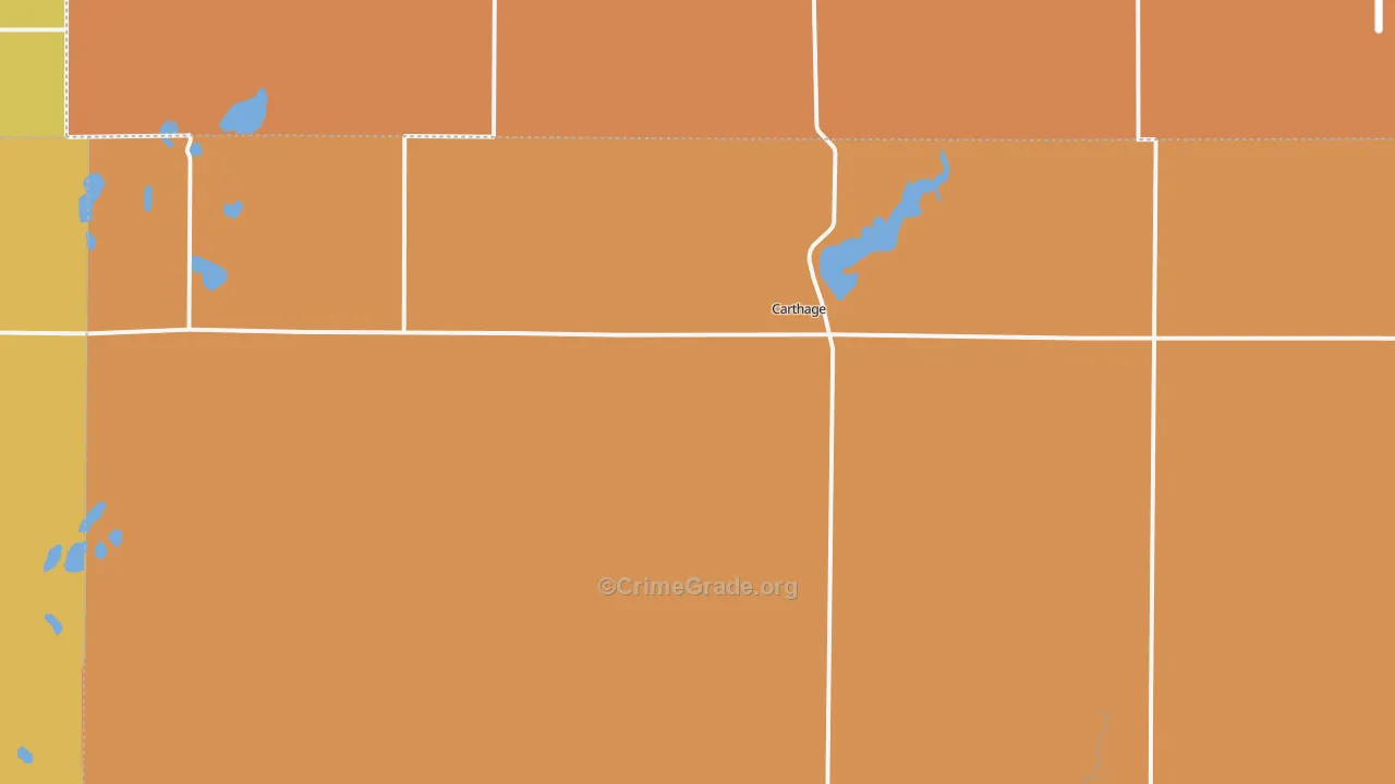 Carthage, SD Map of Drug-Related Crime Rates