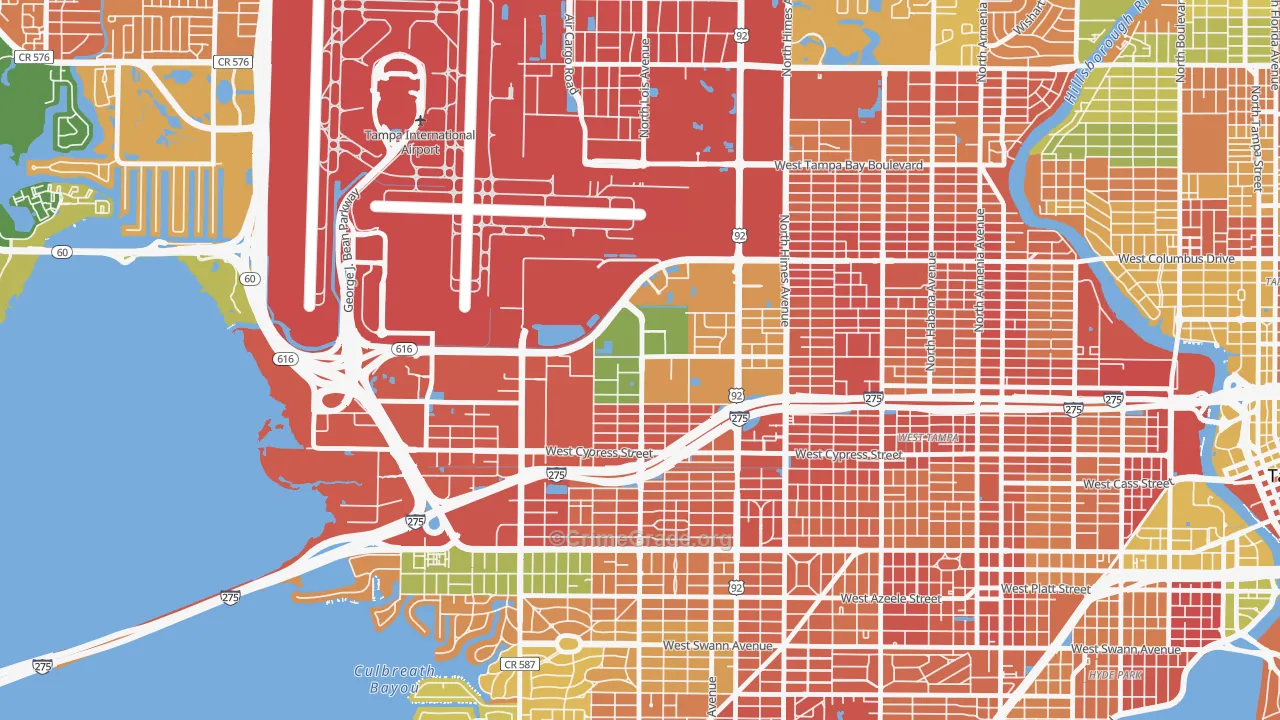 Carver City-Lincoln Gardens, Tampa, FL Map of Drug-Related Crime Rates