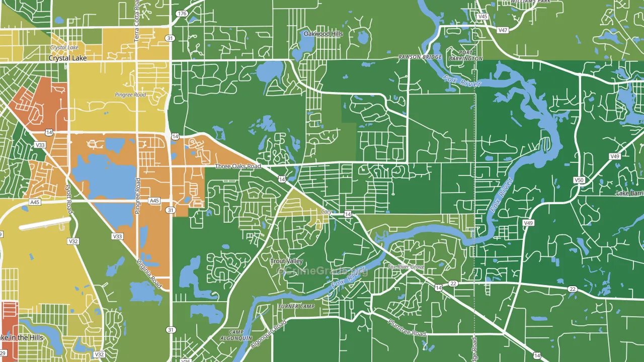 Cary, IL Map of Drug-Related Crime Rates
