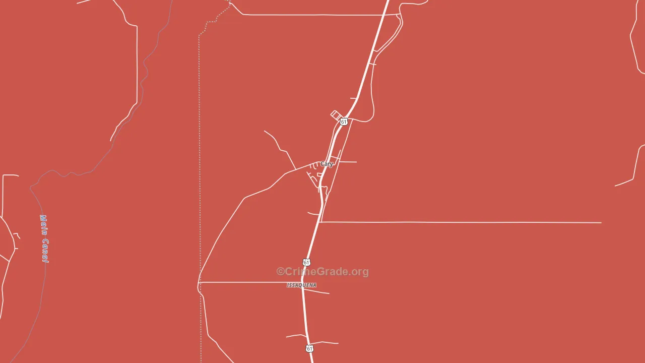 Cary, MS Map of Drug-Related Crime Rates