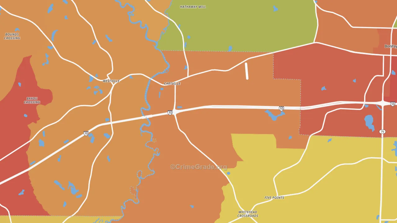 Caryville, FL Map of Drug-Related Crime Rates