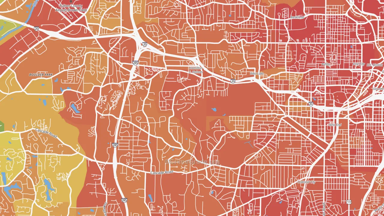 Cascade Heights, Atlanta, GA Map of Drug-Related Crime Rates