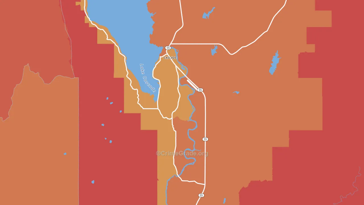 Cascade, ID Map of Drug-Related Crime Rates