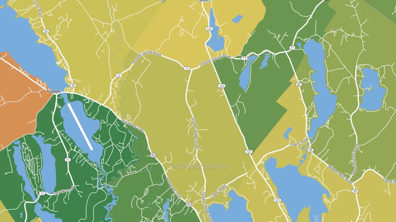 Casco, ME Map of Drug-Related Crime Rates