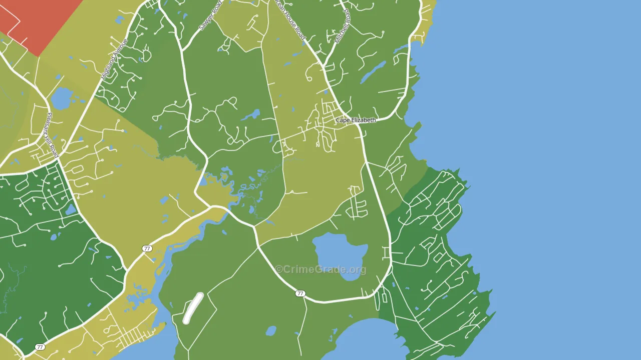 Cash Corner, ME Map of Drug-Related Crime Rates