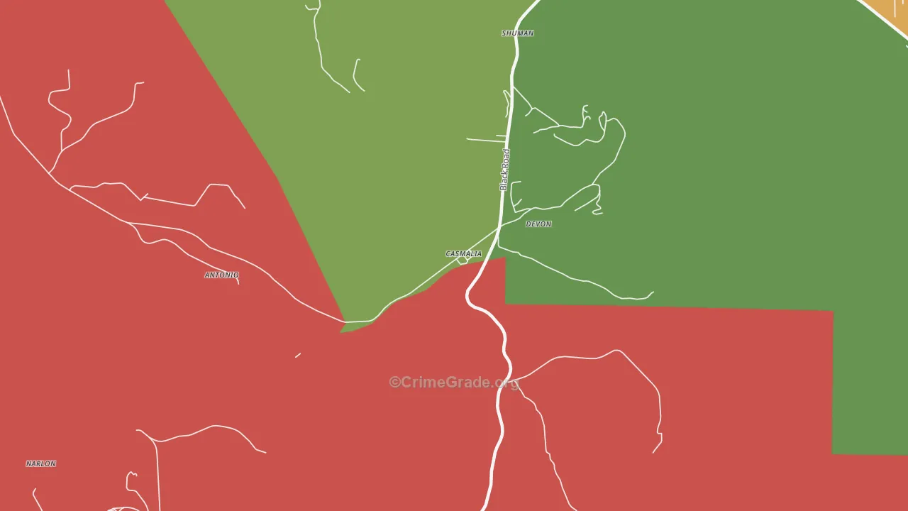 Casmalia, CA Map of Drug-Related Crime Rates