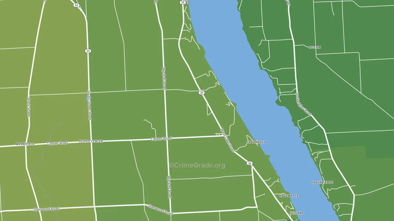 Casowasco, NY Map of Drug-Related Crime Rates
