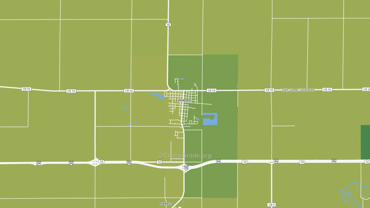 Casselton, ND Map of Drug-Related Crime Rates