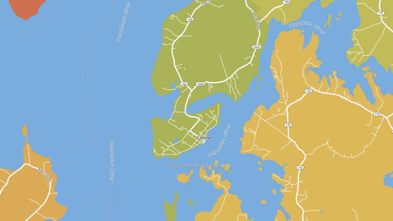 Castine, ME Map of Drug-Related Crime Rates