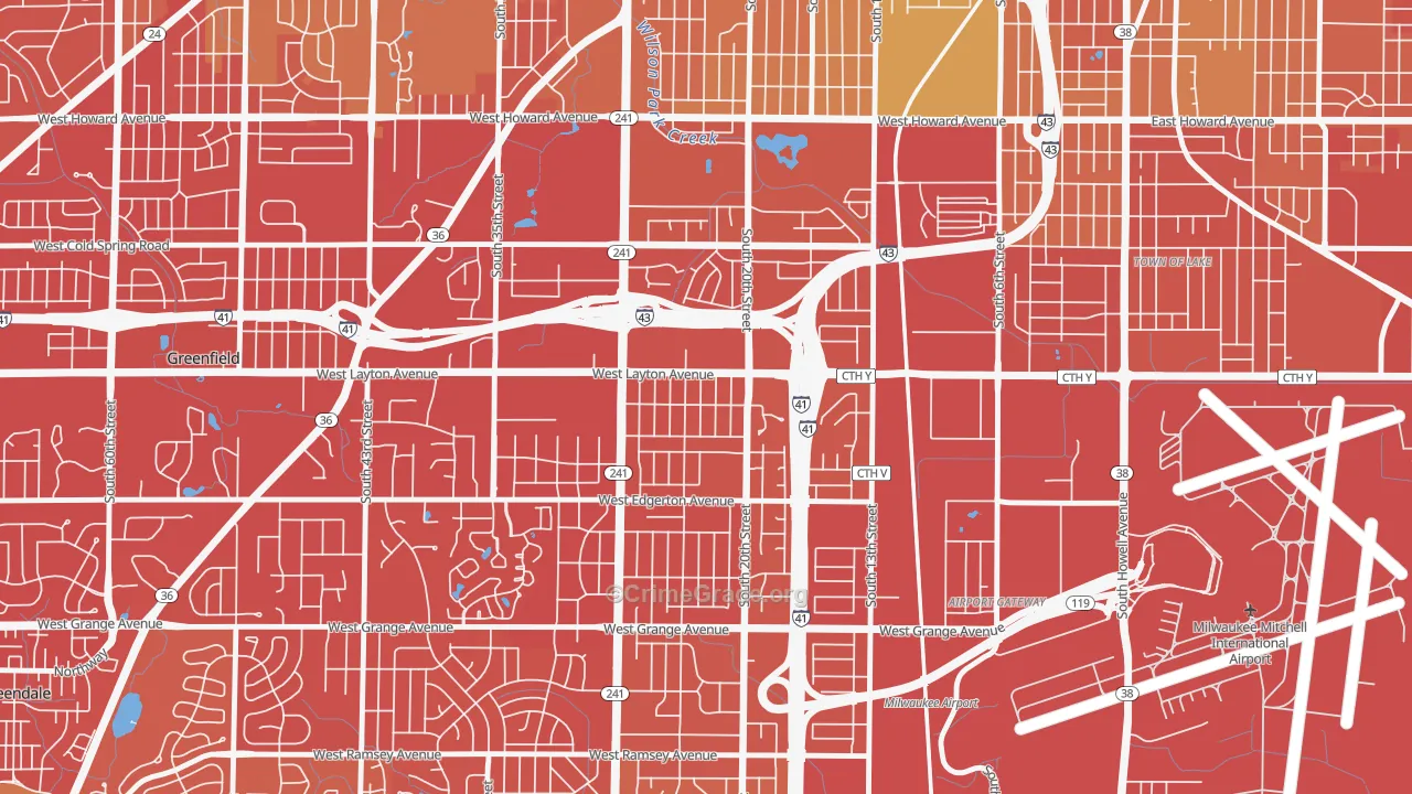 Castle Manor, Milwaukee, WI Map of Drug-Related Crime Rates