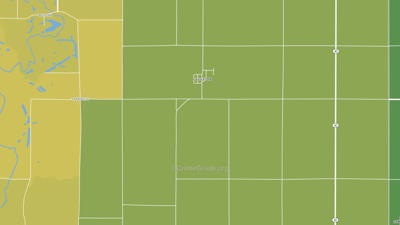 Castleton, IL Map of Drug-Related Crime Rates