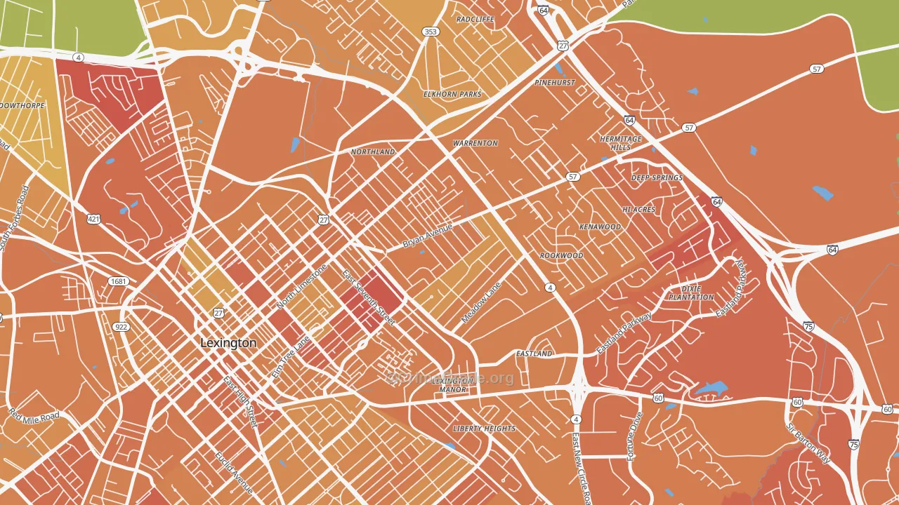 Castlewood Park, Lexington, KY Map of Drug-Related Crime Rates
