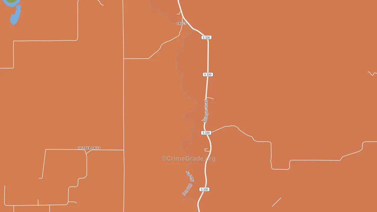 Castner Falls, MT Map of Drug-Related Crime Rates