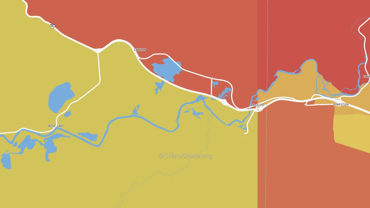 Cataldo, ID Map of Drug-Related Crime Rates