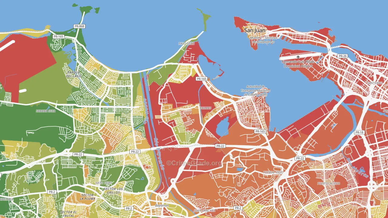 Catano, PR Map of Drug-Related Crime Rates