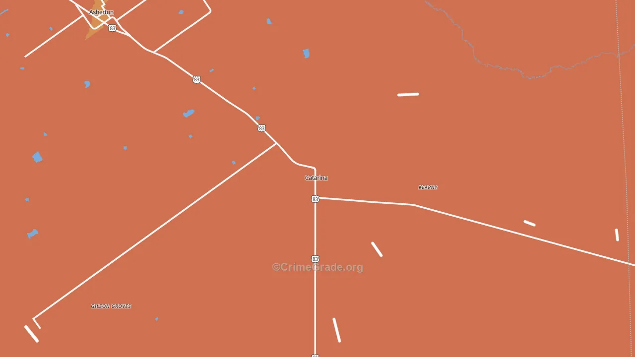 Catarina, TX Map of Drug-Related Crime Rates