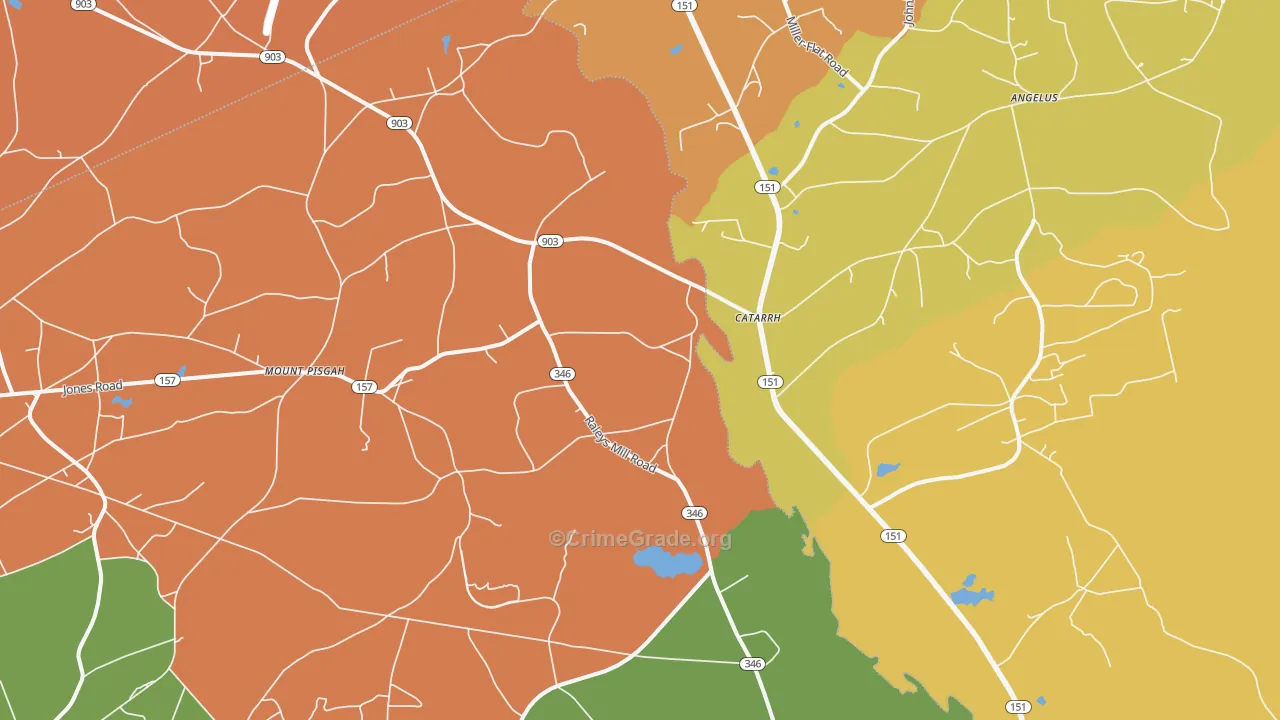 Catarrh, SC Map of Drug-Related Crime Rates