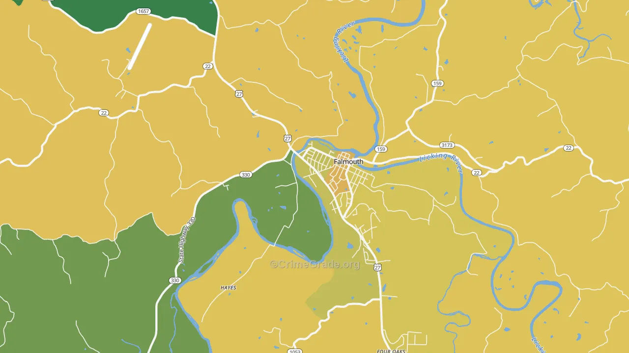 Catawba, KY Map of Drug-Related Crime Rates
