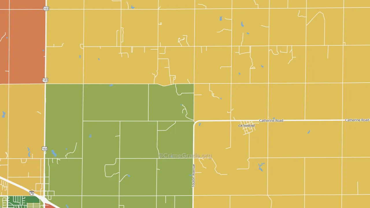 Catharine, KS Map of Drug-Related Crime Rates