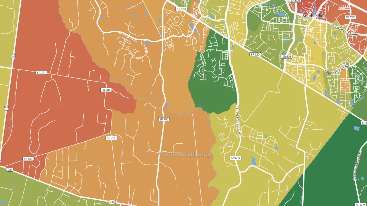 Catharpin, VA Map of Drug-Related Crime Rates