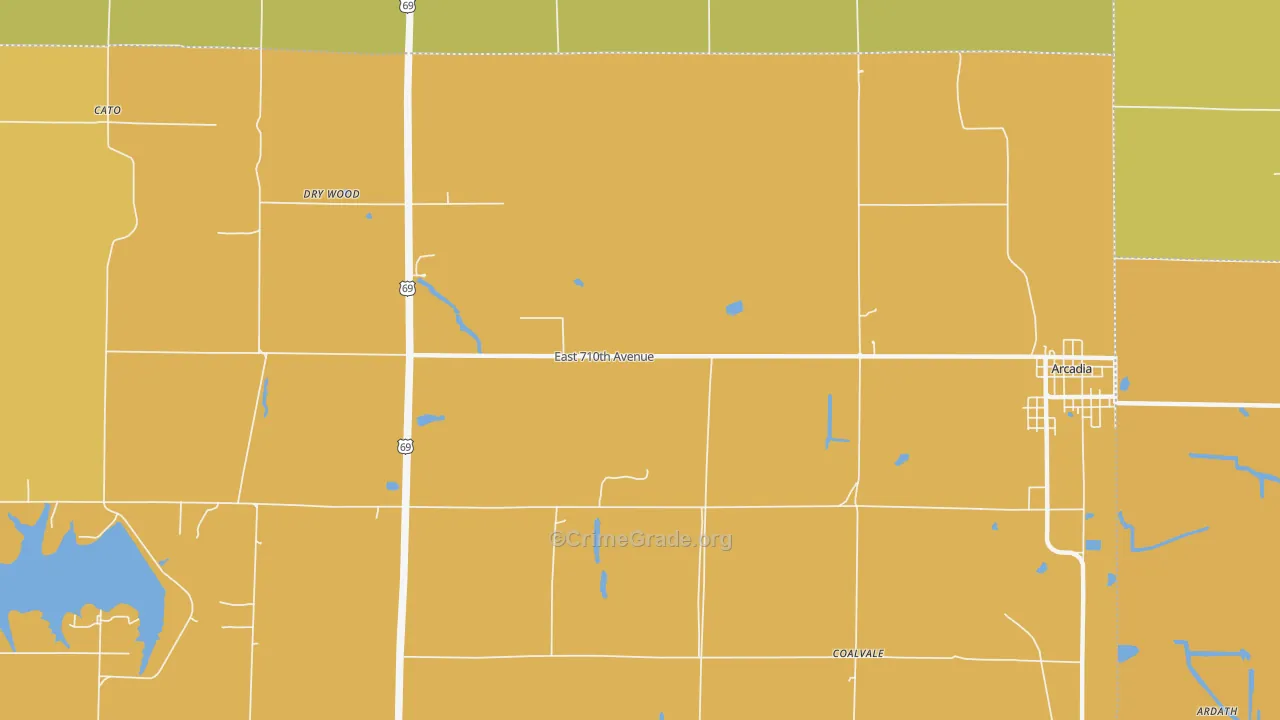 Cato, KS Map of Drug-Related Crime Rates