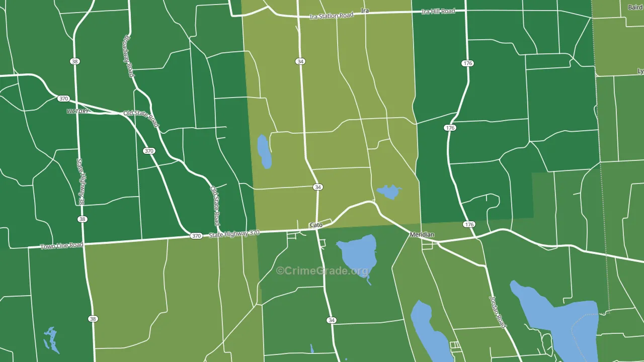 Cato, NY Map of Drug-Related Crime Rates