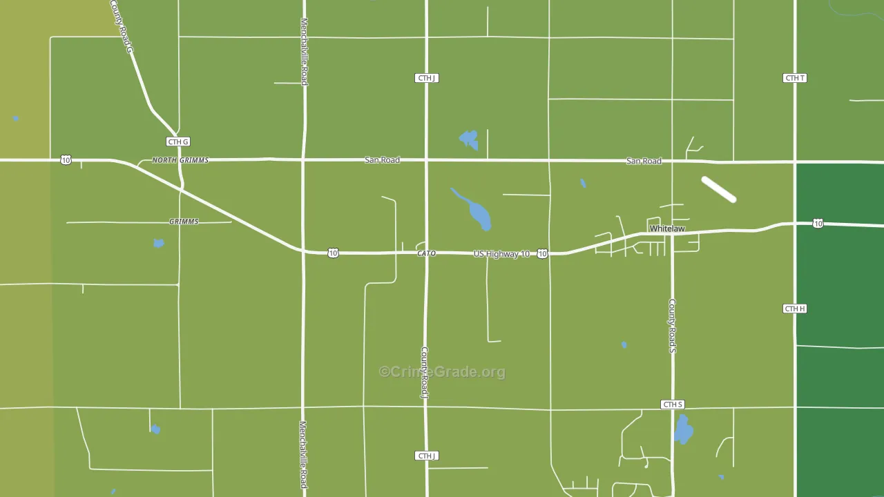 Cato, WI Map of Drug-Related Crime Rates
