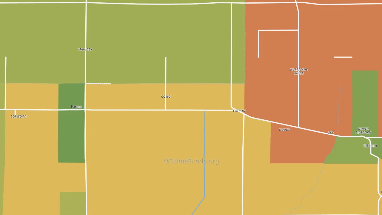 Catron, MO Map of Drug-Related Crime Rates
