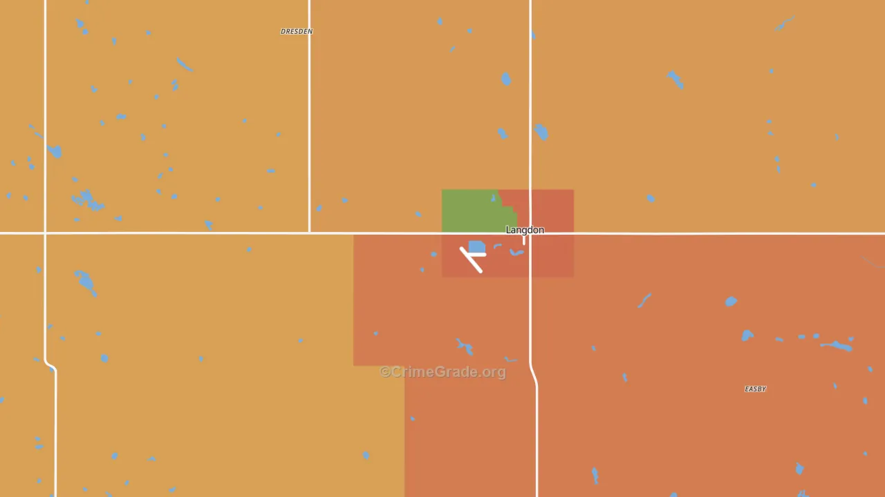Cavalier County, ND Map of Drug-Related Crime Rates