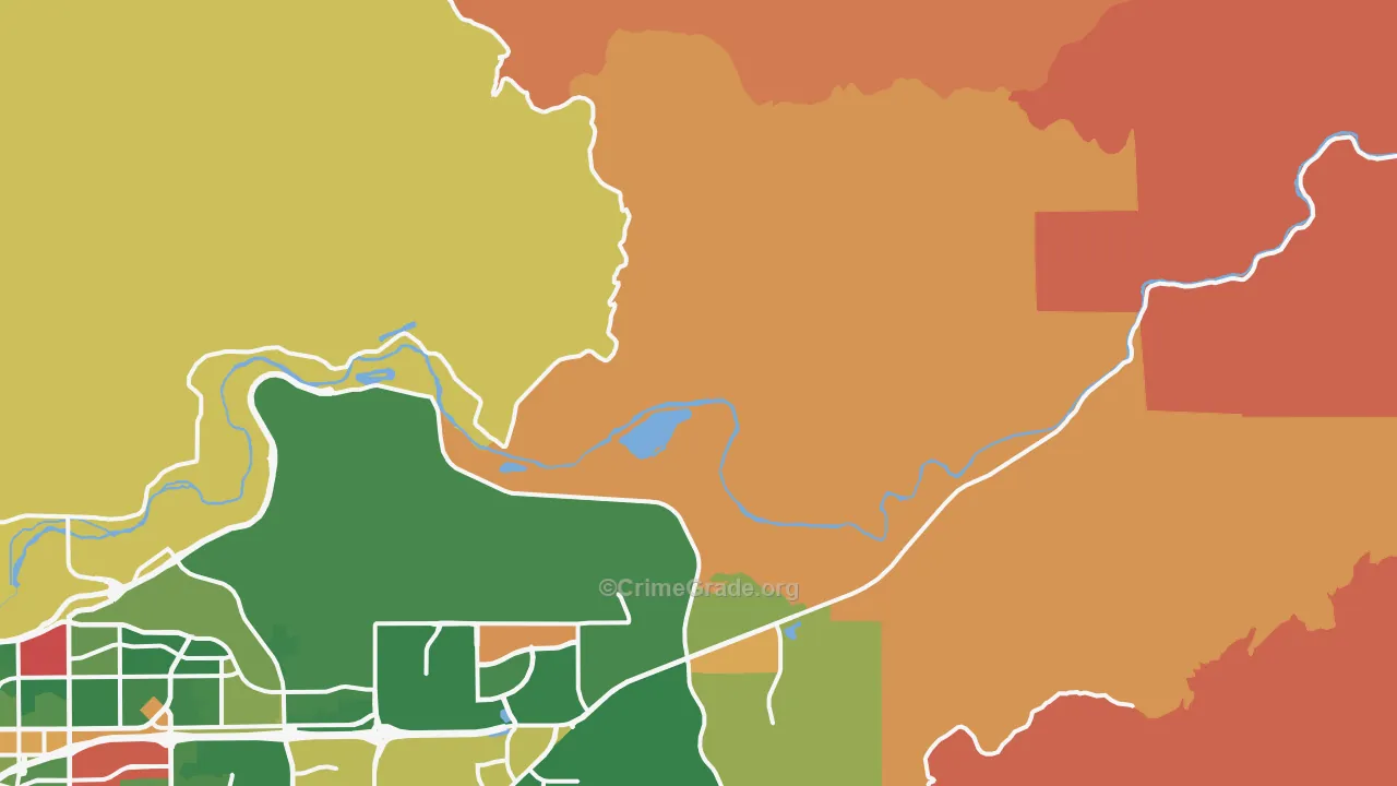 Cawelo, CA Map of Drug-Related Crime Rates