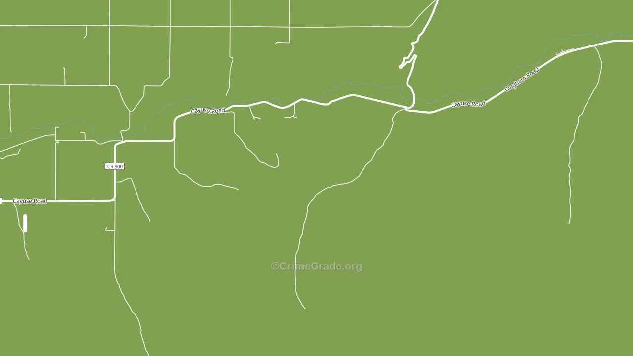 Cayuse, OR Map of Drug-Related Crime Rates