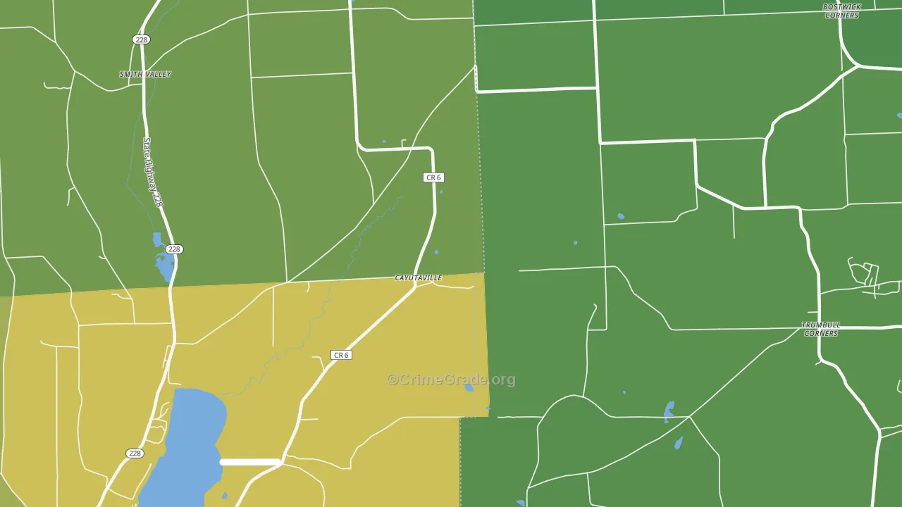 Cayutaville, NY Map of Drug-Related Crime Rates