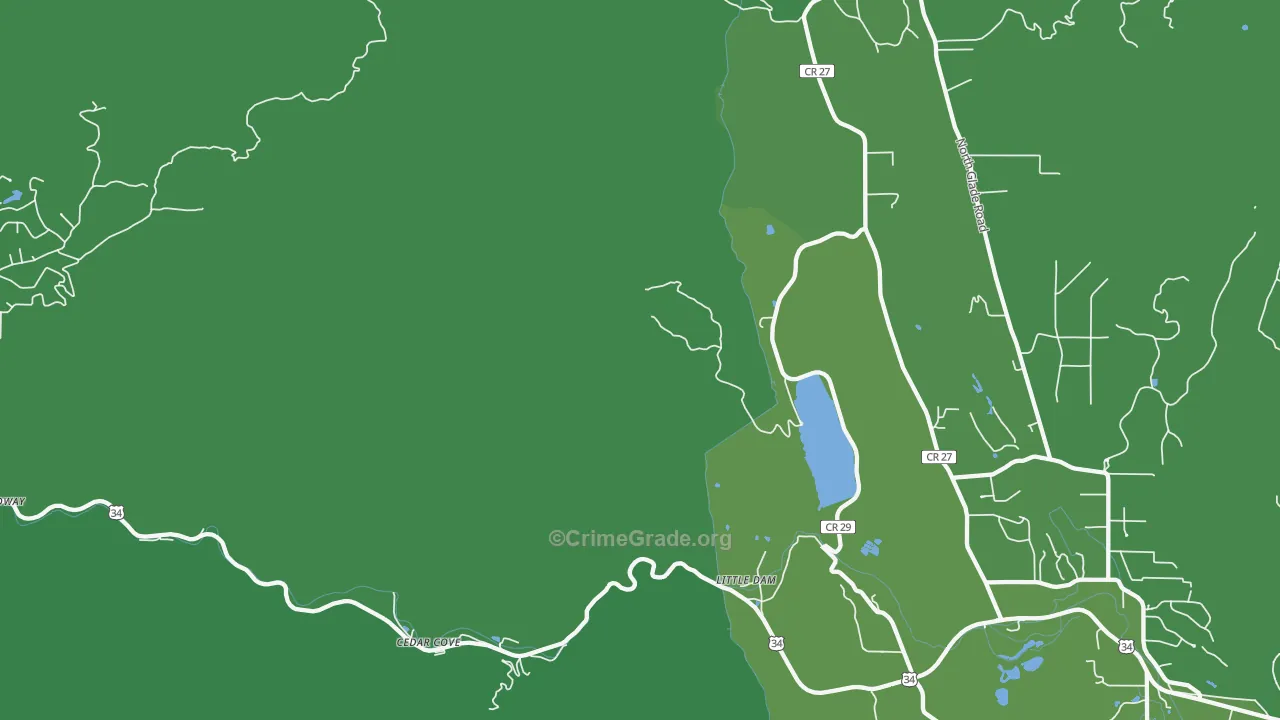 Cedar Cove, CO Map of Drug-Related Crime Rates